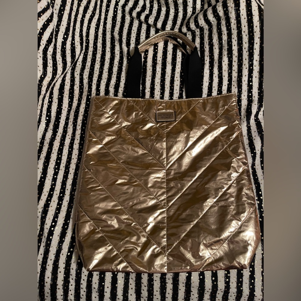 Rose Gold Victoria’s Secret Tote Bag